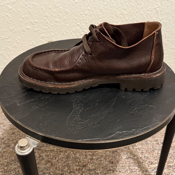 Astorflex Beenflex men's moc toe shoes, brown pebbled leather, size 41/US 8 - Picture 7 of 8